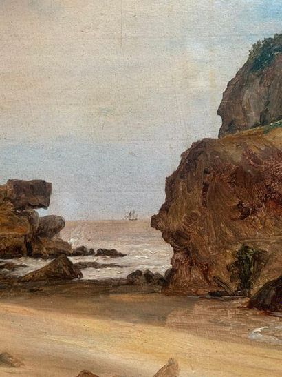 null Charles de NOVION (1792-1861)

Rochers à Belle-Ile-en-Mer, circa 1840.

Huile...