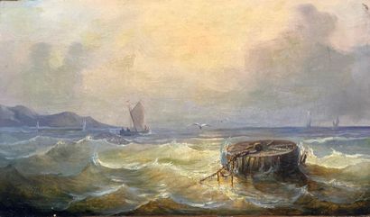 null Theodore GUDIN (1802-1880)

Fishing trip, rocky side

Oil on canvas signed lower...