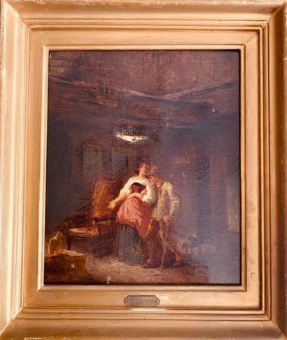 null Jean Jules Adrien KUNKLER (1829 - 1866)

Indoor scene.

Oil on canvas

(accidents,...