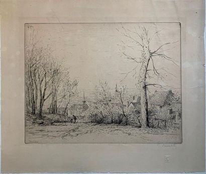 null Jacques BEURDELEY (1874-1954)

View of a lively village

Etching signed in the...