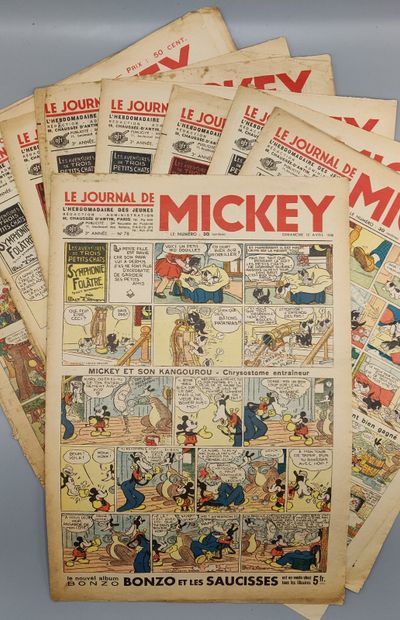 null Collection of "Mickey's Diary" including

1936, 1937, 1938, 1939, 1940 (wear...