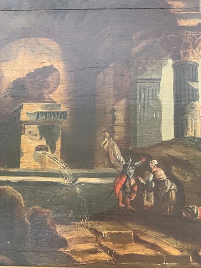null 19th century ITALIAN school

View of a fountain and animated ancient ruins

Oil...