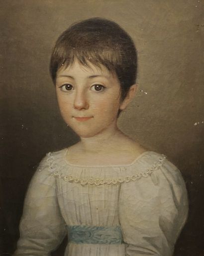 null French school of the 19th century

Girl in white dress and short hair.

In a...