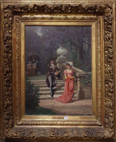 null Amédée Paul GREUX (1836-1879)

The orange or the gallant proposal in a park

Oil...