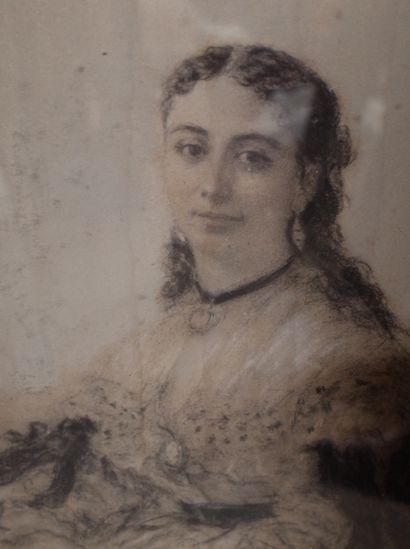 null 19th century FRENCH school

Portrait of an elegant woman in a dress

Black stone...
