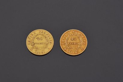 null LOT : PREMIER EMPIRE (1804-1814)
Deux pièces de 40 francs or. 1812. Paris. 
G....