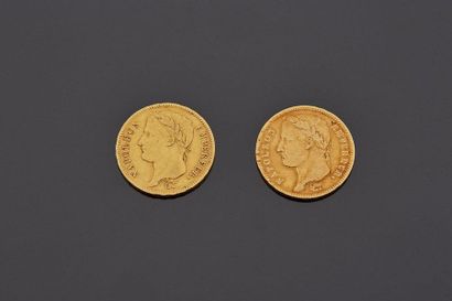 null LOT : PREMIER EMPIRE (1804-1814)
Deux pièces de 40 francs or. 1812. Paris. 
G....