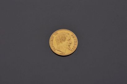 null FRANCE - Pièce d'or 50 francs 1859 Napoléon III Strasbourg (frottée)