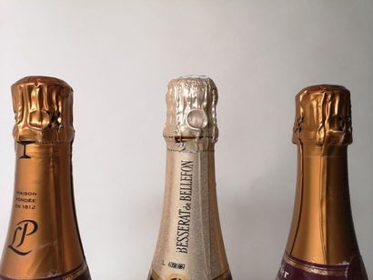null 3 bouteilles CHAMPAGNE A VENDRE EN L'ETAT 2 LAURENT PERRIER brut 1 BESSERAT...
