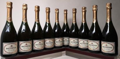 null 10 bouteilles CHAMPAGNE BESSERAT de BELLEFON "Cuvée des Moines" brut rosée 2...