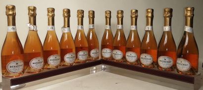 null 12 demi bouteilles CHAMPAGNE BESSERAT de BELLEFON "Cuvée des Moines" brut rosée...