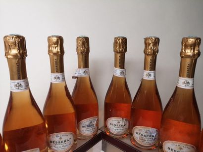 null 12 demi bouteilles CHAMPAGNE BESSERAT de BELLEFON "Cuvée des Moines" brut rosée...