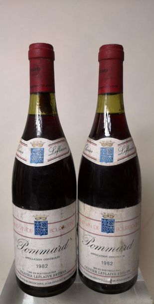 null 2 bouteilles POMMARD - Olivier LEFLAIVE 1982 

Étiquettes légèrement tâchées...
