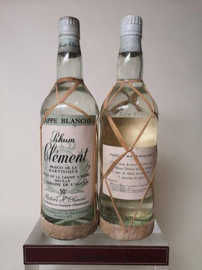 null 2 bottles RHUM CLÉMENT "Grappe Blanche" - Les Héritiers CLEMENT Years 70