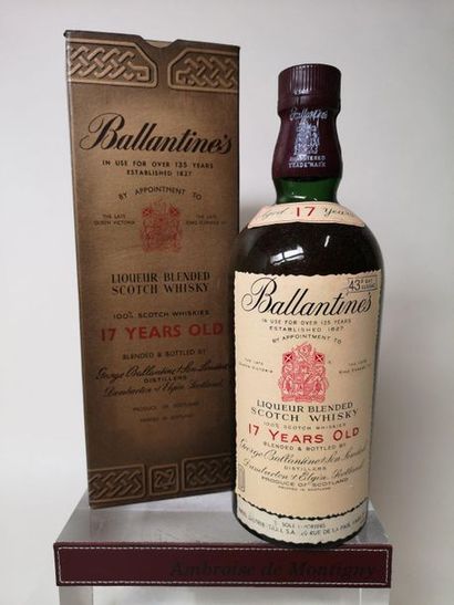 null 1 bouteille WHISKY BALLENTINE'S 17 ANS BLENDED SCOTCH WHISKY Années 70 Coffret...