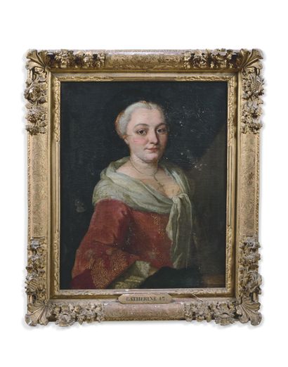  Ecole PROVENCALE du XVIIIe siècle 
Portrait de dame en buste 
Huile sur toile (restaurations...
