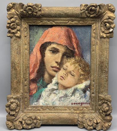 null Anatola SOUNGOUROFF (1911-1982)

Femme au voile rouge portant son enfant

Huile...