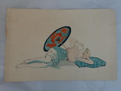 null Ecole FRANCAISE vers 1900

Scène galante

Baigneuses à l'ombrelle japonaise...