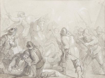 null Ecole FRANCAISE du XIXe siècle

La mort de Hoeprika, scène de bataille entre...