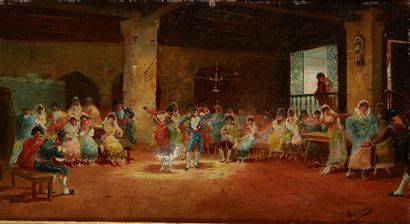 null Asterio MAÑANOS (1865-1935)

Danseurs espagnols dans un intérieur

Huile sur...