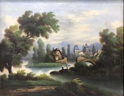 null Ecole du XIXe siècle

Paysages animés

Paire d'huiles sur toile (griffures)

32...