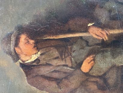 null Ecole FRANCAISE du XIXe siècle

Homme assis endormi tenant une canne

Procédé...