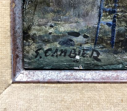 null Guy CAMBIER (1923-2008)

Cour de ferme animée

Huile sur panneau, signée en...