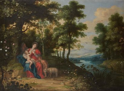 null Adriaen VAN STALBERNT (1580-1662)

Sainte Famille dans un paysage

Huile sur...