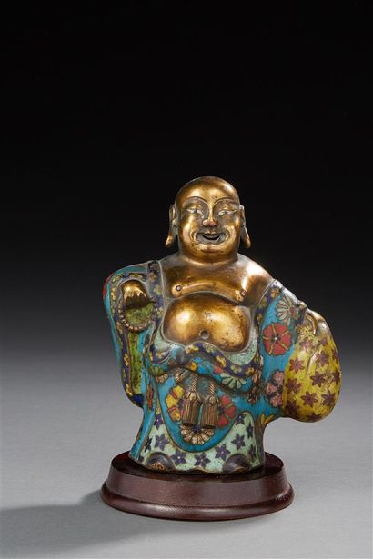 null Bouddha en bronze cloisonné et doré.

Chine. Début du XIXe siècle

Hauteur :...