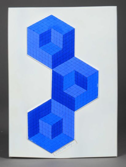 null Victor VASARELY (1906-1997)

Hexa bleu

Composition géométrique représentant...