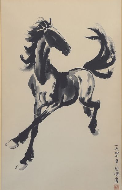 null CHINE - Cheval au galop

Encre sur papier, daté 1947.

95.5 x 64.5 cm