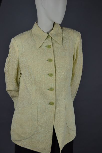 Christian LACROIX 
Long jacket in aniseed...