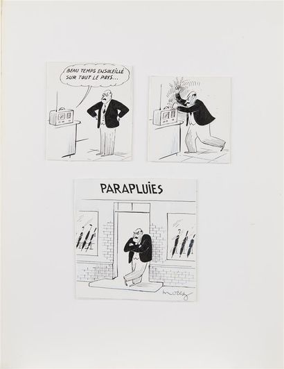 null Henri MOREZ (1922-2017)

Plate including three vignettes (umbrellas)

Black...