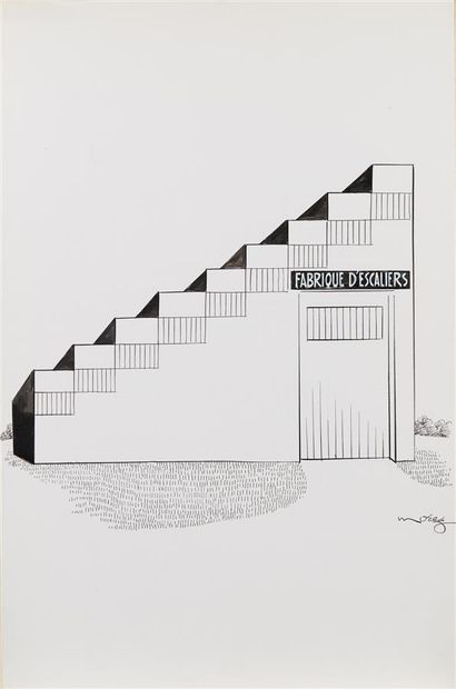 Henri MOREZ (1922-2017)

Fabrique d'escaliers

Encre...
