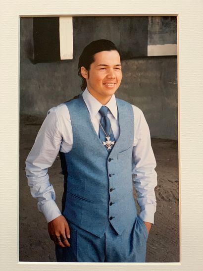 null Larry Clark (1943)

Photograph of a young man in a suit wearing a medal. Supreme...