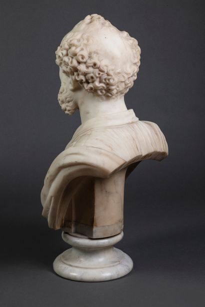 null Auguste CLÉSINGER (1814-1883)

Buste d'homme à la moustache

Marbre, signé et...