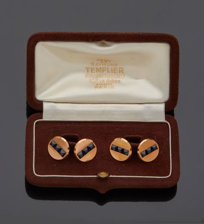 null Parisian workshop for the House TEMPLIER

Pair of cufflinks in yellow gold 18...