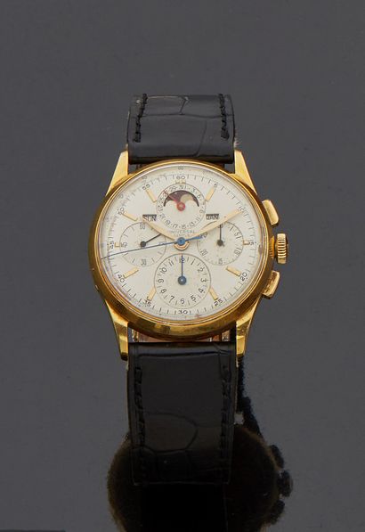 null UNIVERSAL Genève 1945-55

Montre bracelet d'homme chronographe Universal tri-compax...