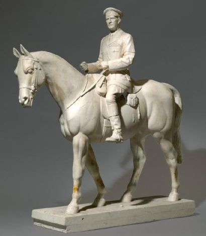 Herbert Chevalier Haseltine (Rome, 1877 - Paris, 1962) Statue équestre du maréchal...