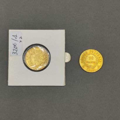 null 
FRANCE




Deux pièces de 20 F or, 1812 et 1854









Toutes les pièces...