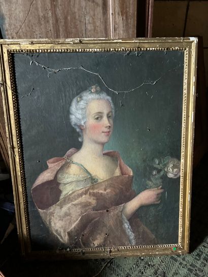 null Ecole Française du XIXème siècle 


Portrait de femme (usures)


Huile sur toile


78...