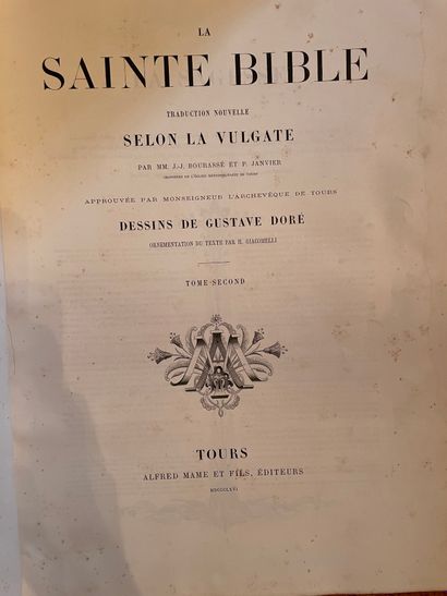 null Saint Bible illustée par Gustave Doré, 1866, deux volumes