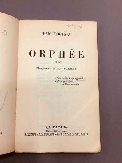null COCTEAU, Jean, "Orphée", Scenario du film Orphée, Editions La Parade, 1950,...