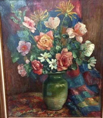 null Paul DANGMANN (1899-1974) 

nature morte au vase de fleurs

huile sur carton,...