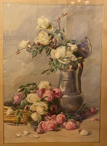 null Louise DE LISPRÉ (XIX-XX)

Nature morte aux fleurs

Aquarelle, signée en bas...
