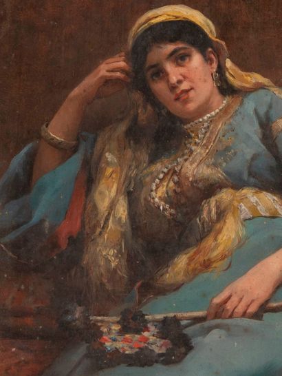 null 
Charles SCHREIBER (1845-1903)





Oriental Woman with a Blue Tunic





Oil...