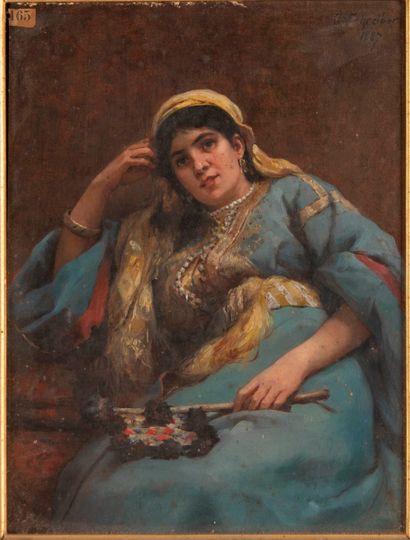 null 
Charles SCHREIBER (1845-1903)





Oriental Woman with a Blue Tunic





Oil...