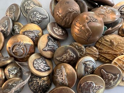  Lot of buttons of various hunting crews....
