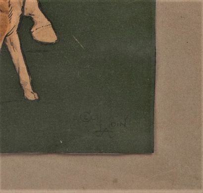 null 
Cecil ALDIN (1870-1935)




Driver and his dogs




Lithograph.




45 x 53,5...