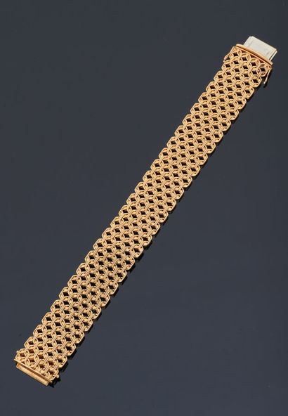 null Parure en or jaune 18 k (750 millièmes) comprenant un bracelet et un collier...